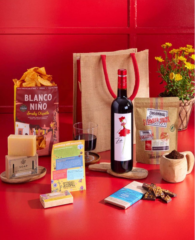 Natural Treats with Red Wine Gift Bag